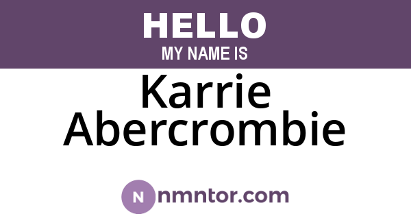 Karrie Abercrombie
