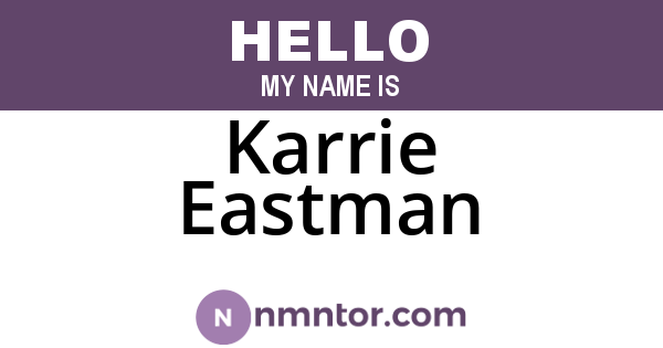 Karrie Eastman