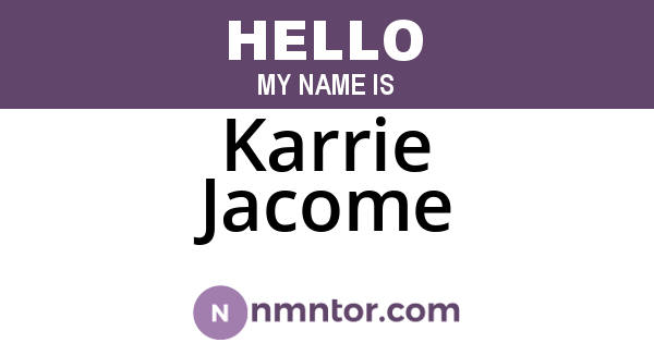 Karrie Jacome