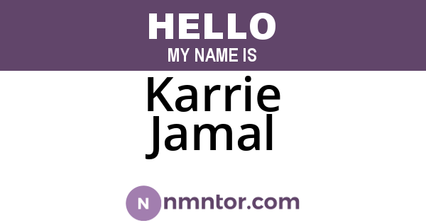 Karrie Jamal