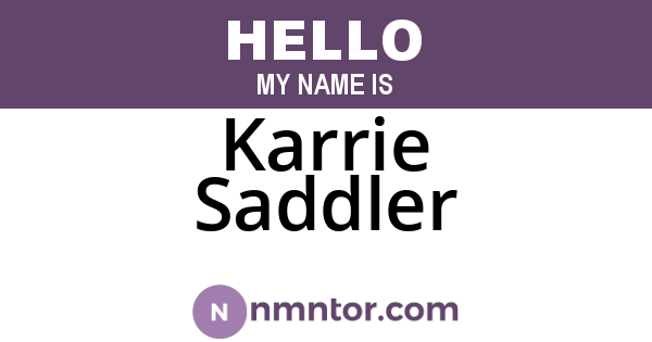 Karrie Saddler