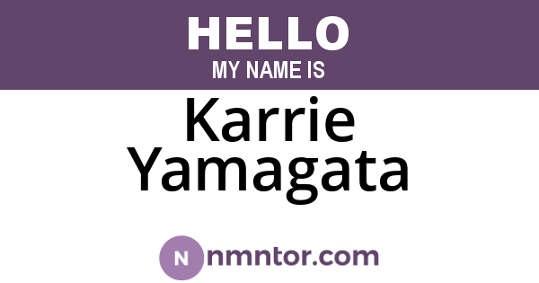 Karrie Yamagata
