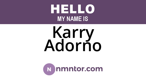Karry Adorno