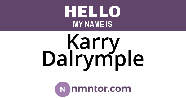 Karry Dalrymple