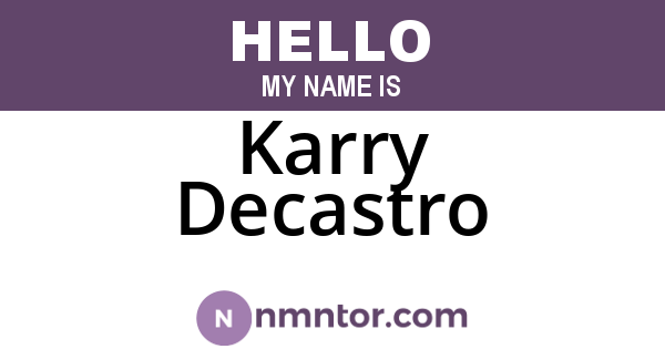 Karry Decastro