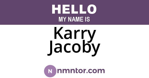 Karry Jacoby