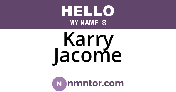 Karry Jacome