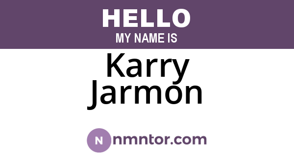 Karry Jarmon
