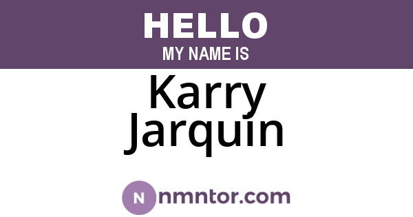 Karry Jarquin