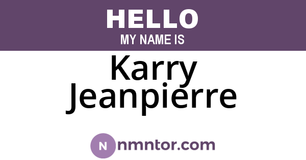 Karry Jeanpierre
