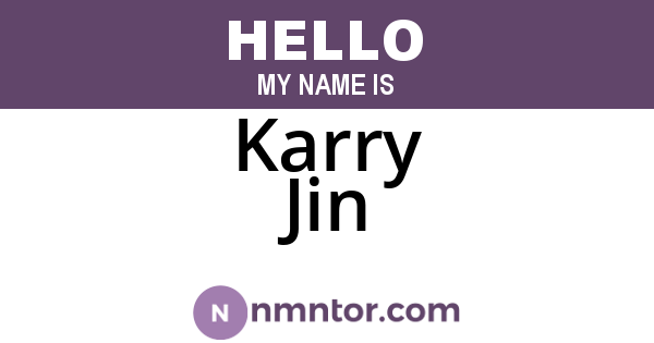 Karry Jin