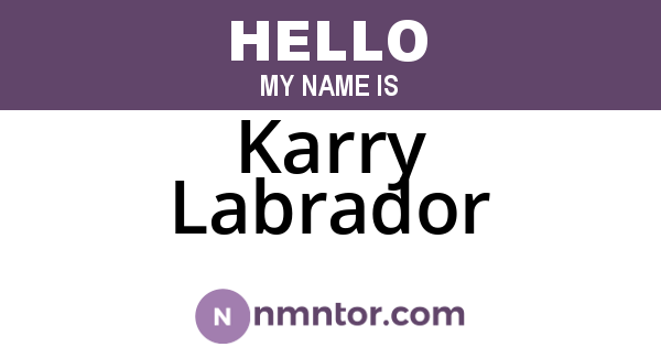 Karry Labrador