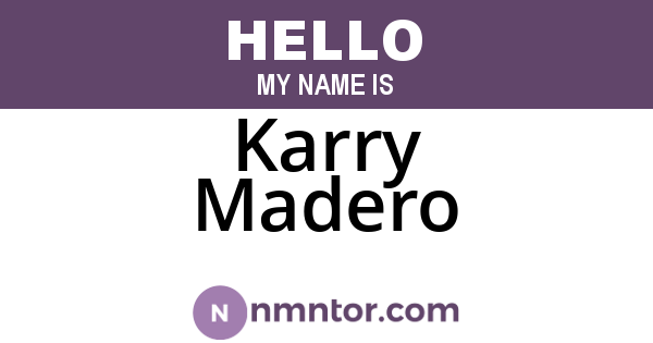 Karry Madero