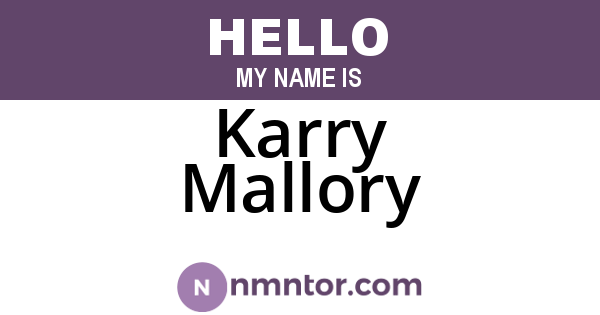 Karry Mallory