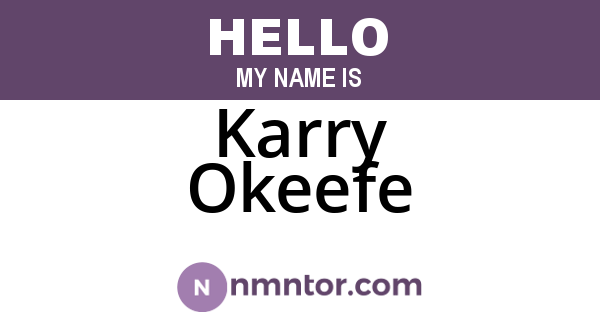 Karry Okeefe