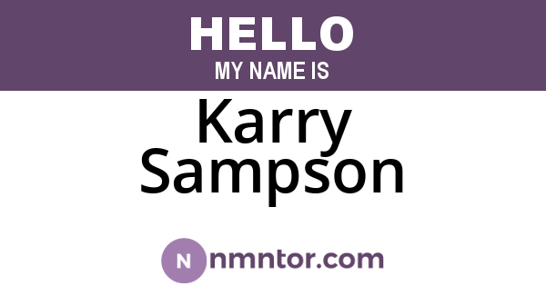 Karry Sampson