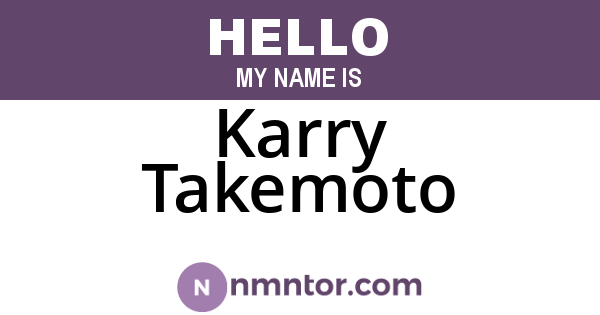 Karry Takemoto
