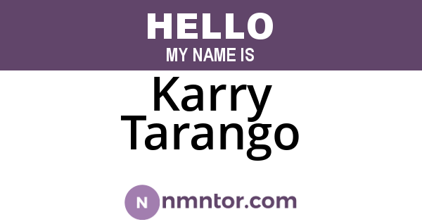 Karry Tarango