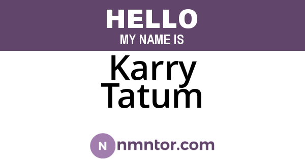 Karry Tatum