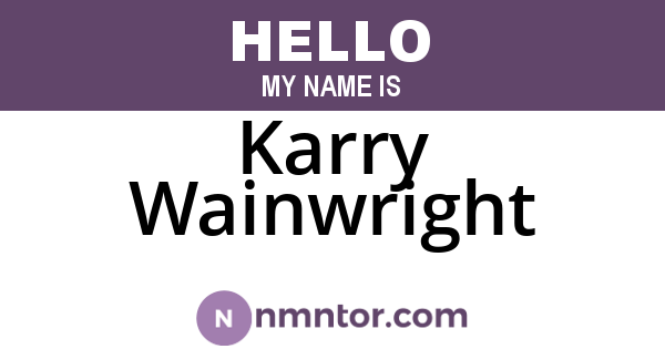 Karry Wainwright
