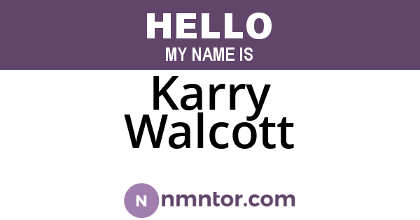 Karry Walcott