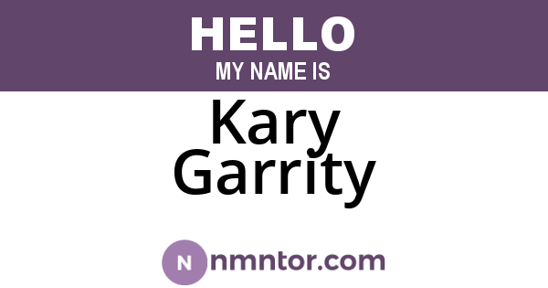 Kary Garrity