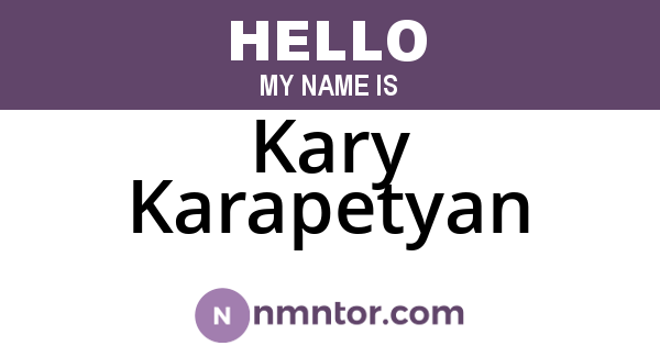 Kary Karapetyan