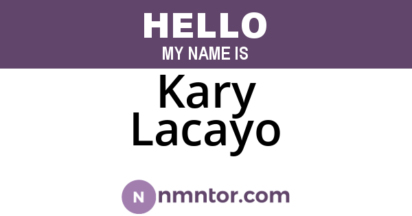 Kary Lacayo