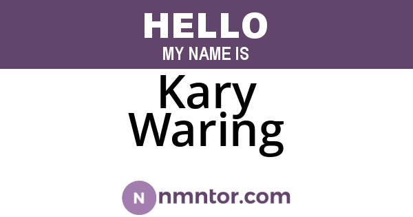 Kary Waring