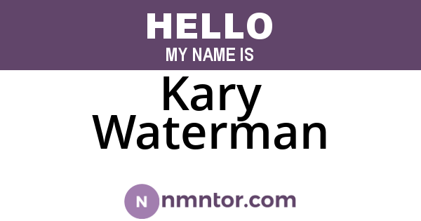 Kary Waterman