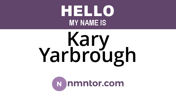 Kary Yarbrough