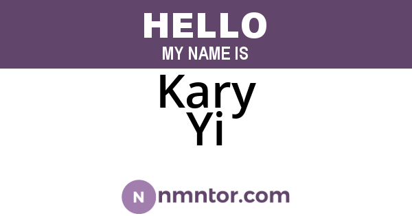 Kary Yi