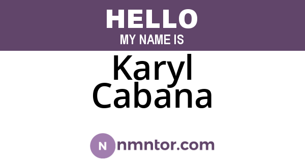 Karyl Cabana