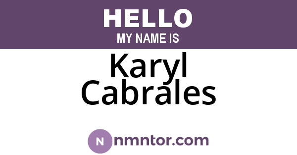 Karyl Cabrales