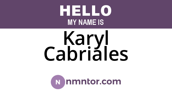 Karyl Cabriales