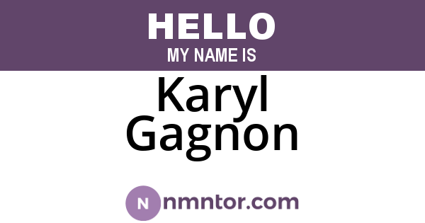 Karyl Gagnon