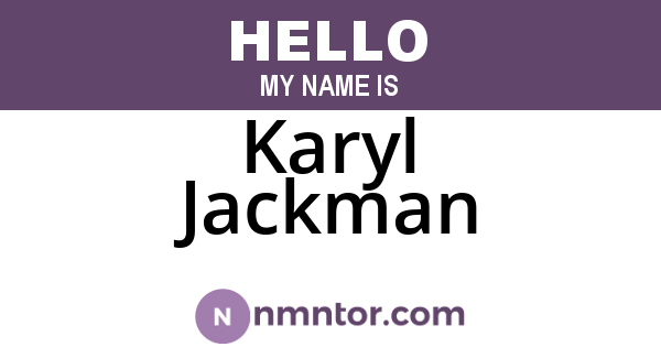 Karyl Jackman