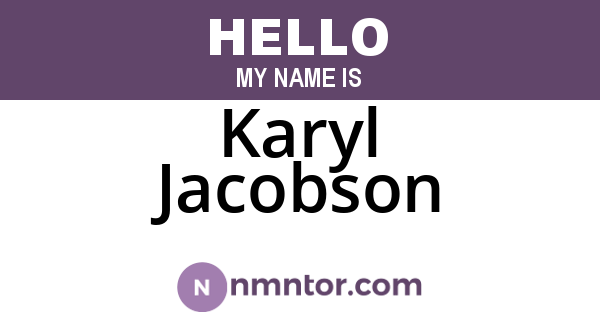 Karyl Jacobson