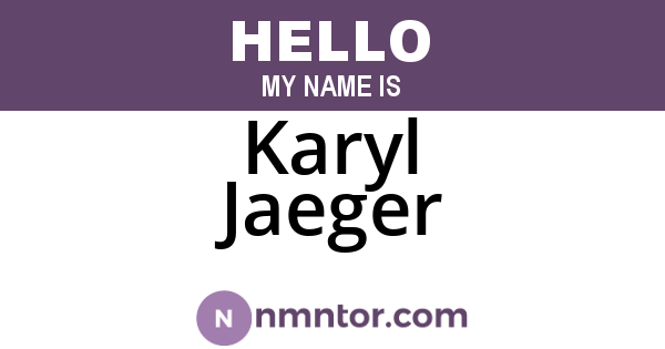Karyl Jaeger