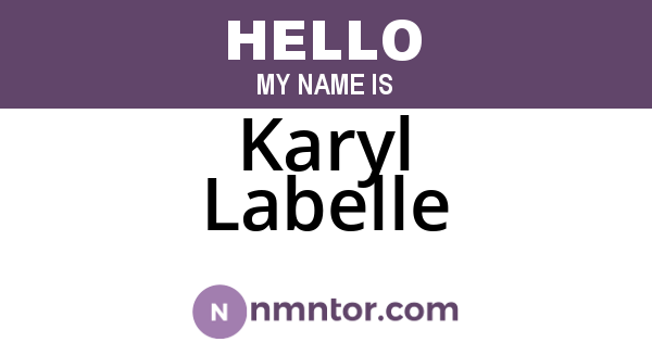 Karyl Labelle