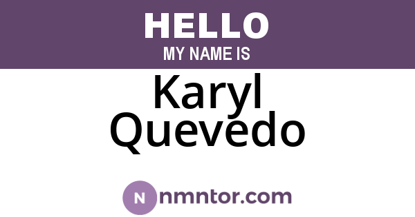 Karyl Quevedo
