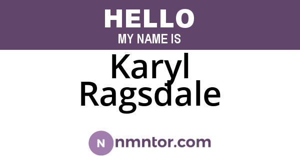 Karyl Ragsdale