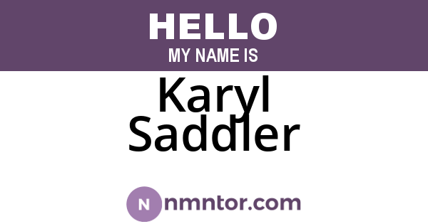 Karyl Saddler