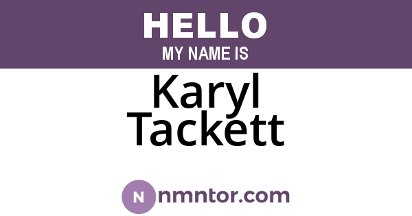 Karyl Tackett