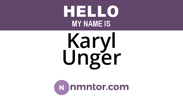 Karyl Unger