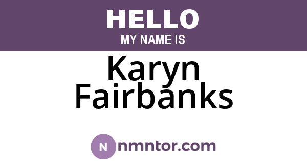 Karyn Fairbanks
