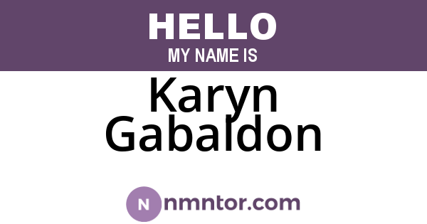 Karyn Gabaldon