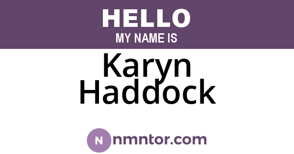 Karyn Haddock