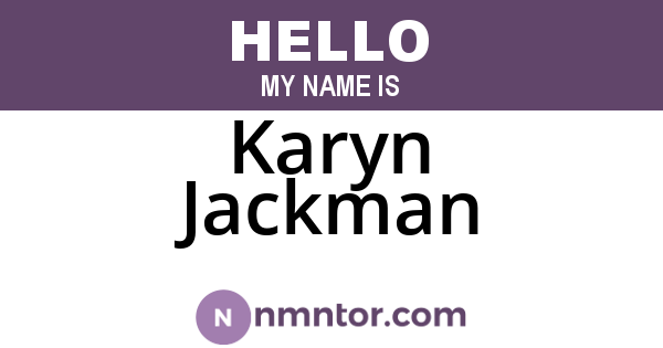 Karyn Jackman