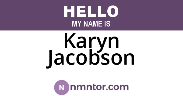 Karyn Jacobson